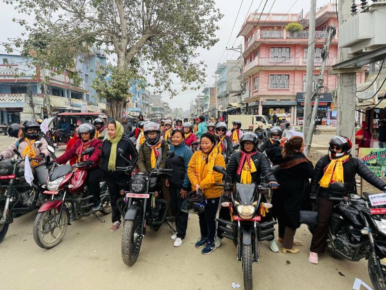 महिला सशक्तीकरणका लागि मोटरसाइकल यात्रा